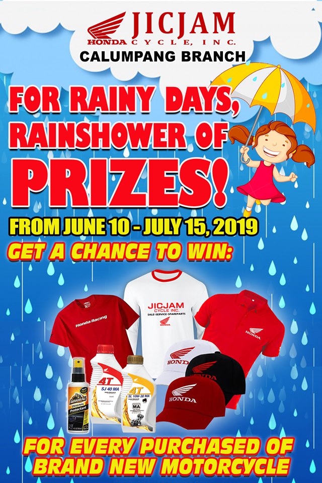 FOR RAINY DAYS, RAINSHOWER OF PRIZES!